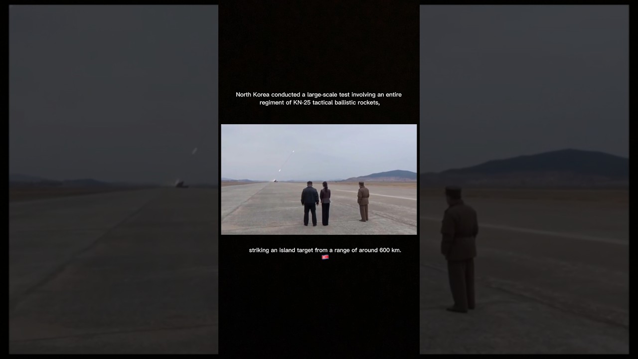 North Korea Tests KN-25 Tactical Ballistic Rockets #youtubeshorts #indianarmy #indian #army #vlog
