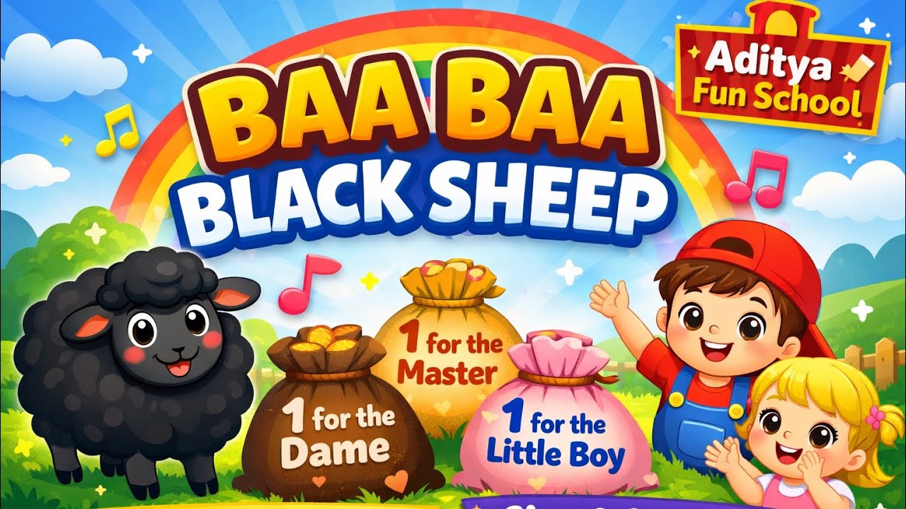 Baa Baa Black Sheep🐑 | Fun Nursery Rhyme for Kids 🎶