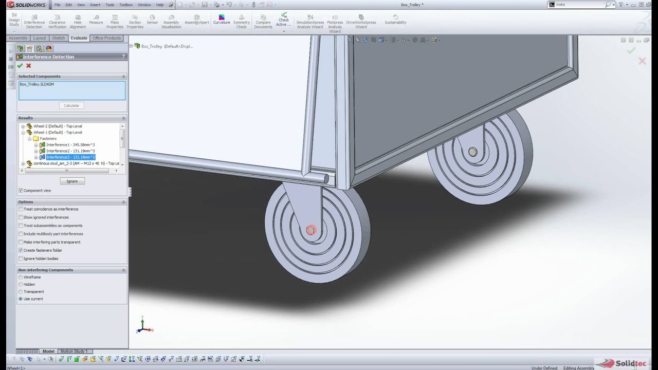 Interference Detection in SolidWorks