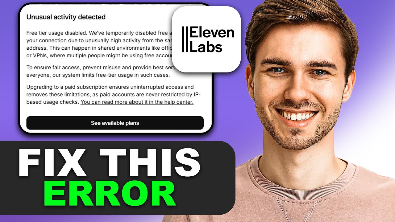 Как исправить ошибку «Обнаружена необычная активность» в ElevenLabs