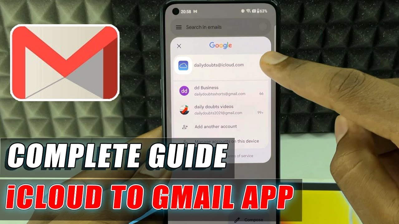 how to add icloud account to gmail on android phone?