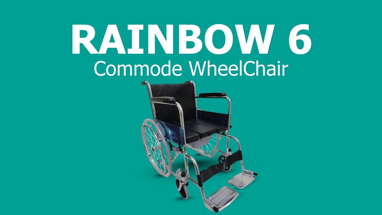 Rainbow 6 | Square Bucket Commode Wheelchair | Karma Silverlife