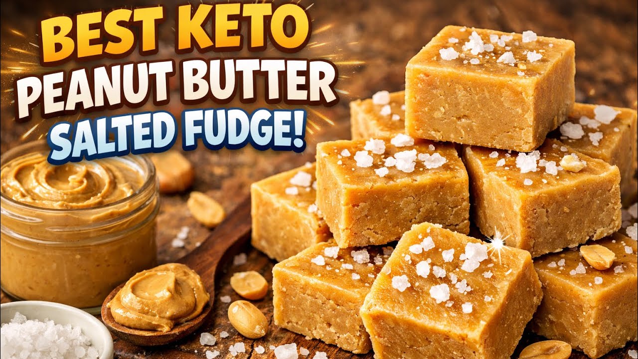 Salted Peanut Butter Fudge, the Keto Way!