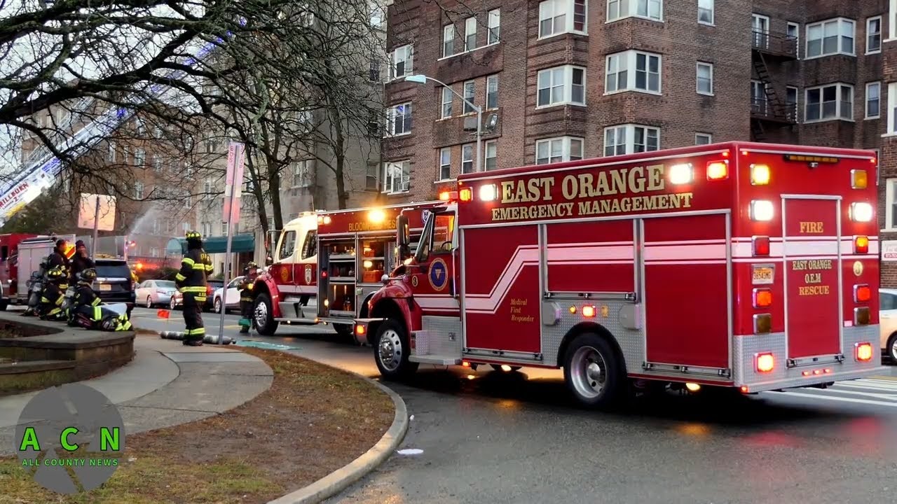 Firefighters Rescue Numerous People From Apartment Building Fire on Washington Street in East Orange