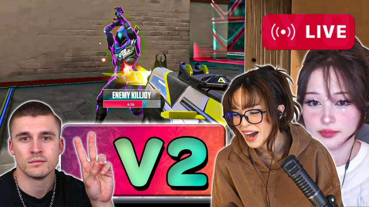 🔴LIVE! valo then 2v2's day with qt's dog then valo(multi-streaming on twitch)