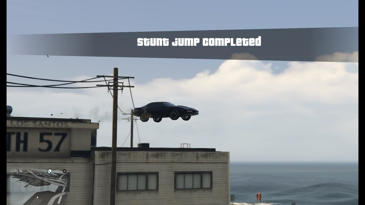 GTA V Knight Rider Kitt All Stunt Jump