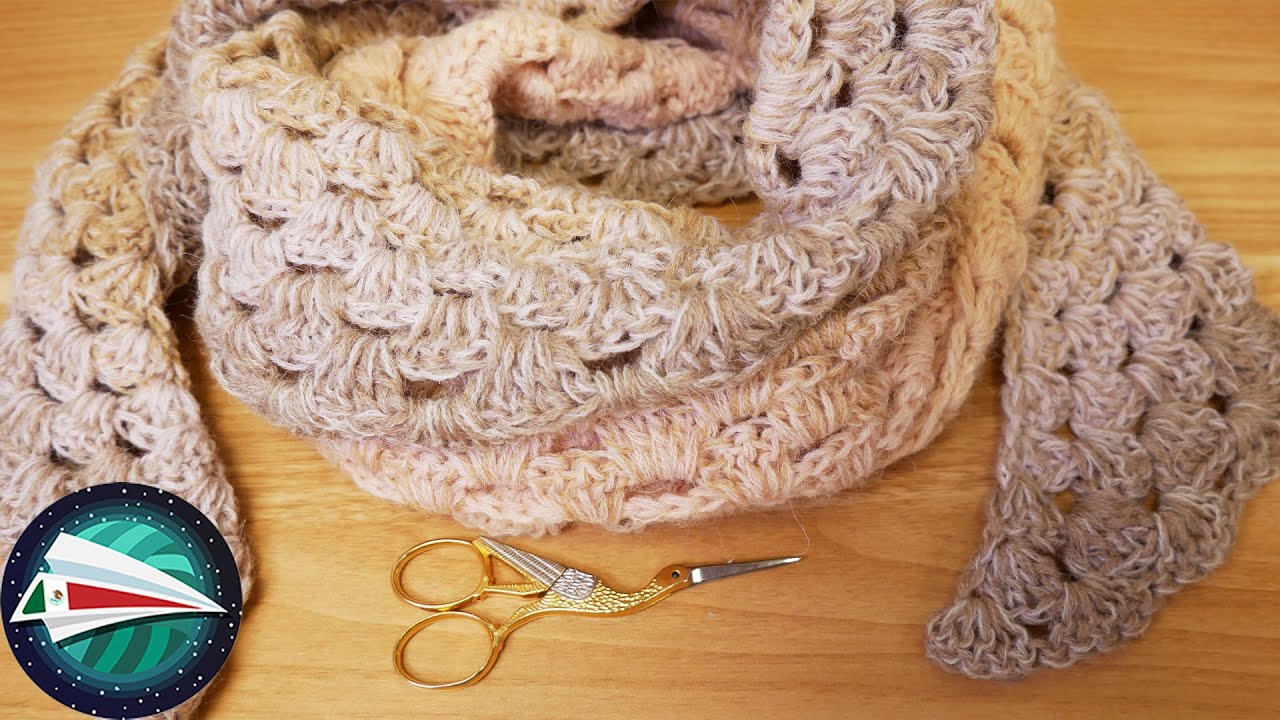Chal triangular XXL | Tejido fácil en puntos altos | Otoño e invierno