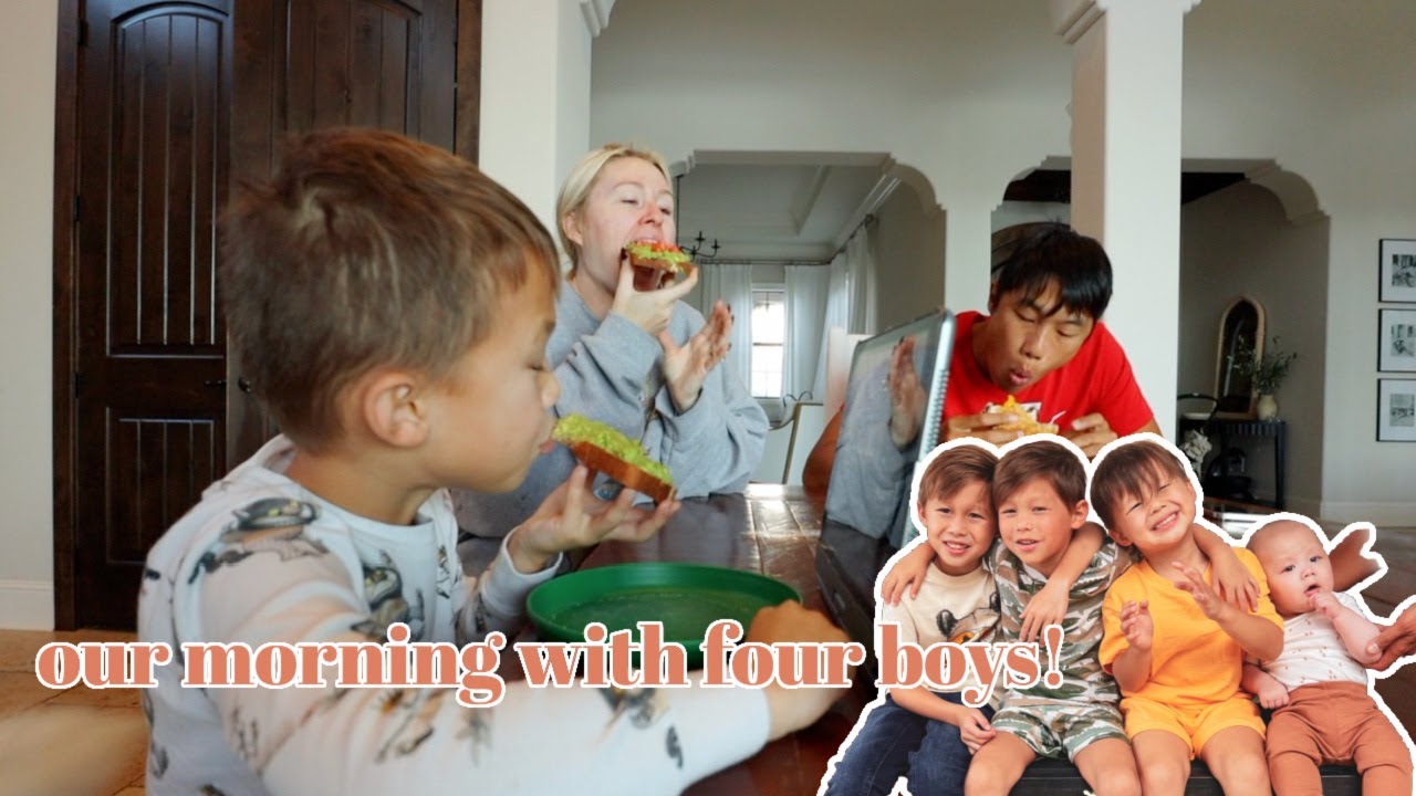 what our weekend mornings look like with four boys!