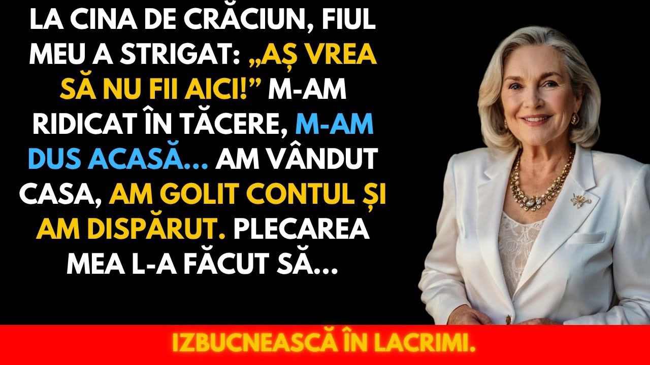 La cina de Crăciun, fiul meu a strigat „Aș vrea să nu fii aici” — așa că am dispărut definitiv.