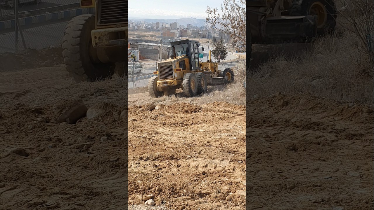 Road construction with grader. #Water&Earth12 #Grader #RoadConstruction