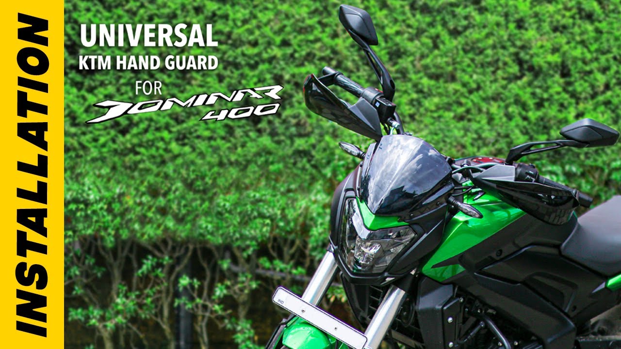 Universal KTM Type Hand Guard for  BAJAJ DOMINAR 400 | Installation video | DIY | Bandidos PITSTOP