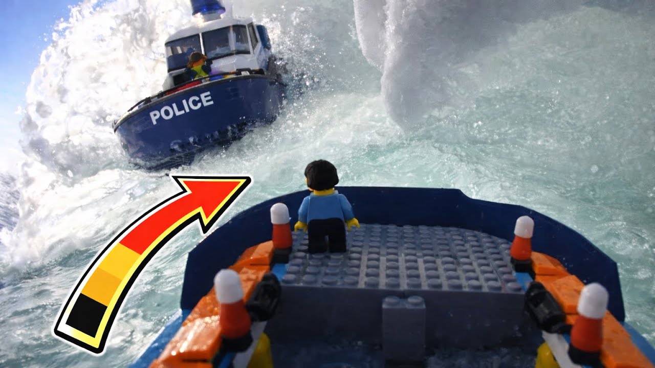 	POV: LEGO Police Boat Enters Dangerous Waves