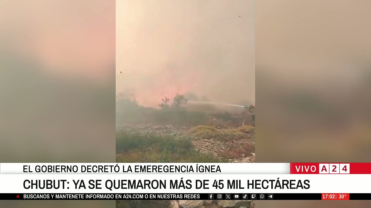 🔥 CHUBUT: YA SE QUEMARON MÁS DE 45 MIL HECTÁREAS
