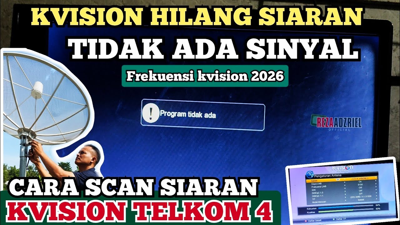 siaran kvision telkom 4 hilang 2026? I Cara Scan Ulang & frekuensi kvision 2026