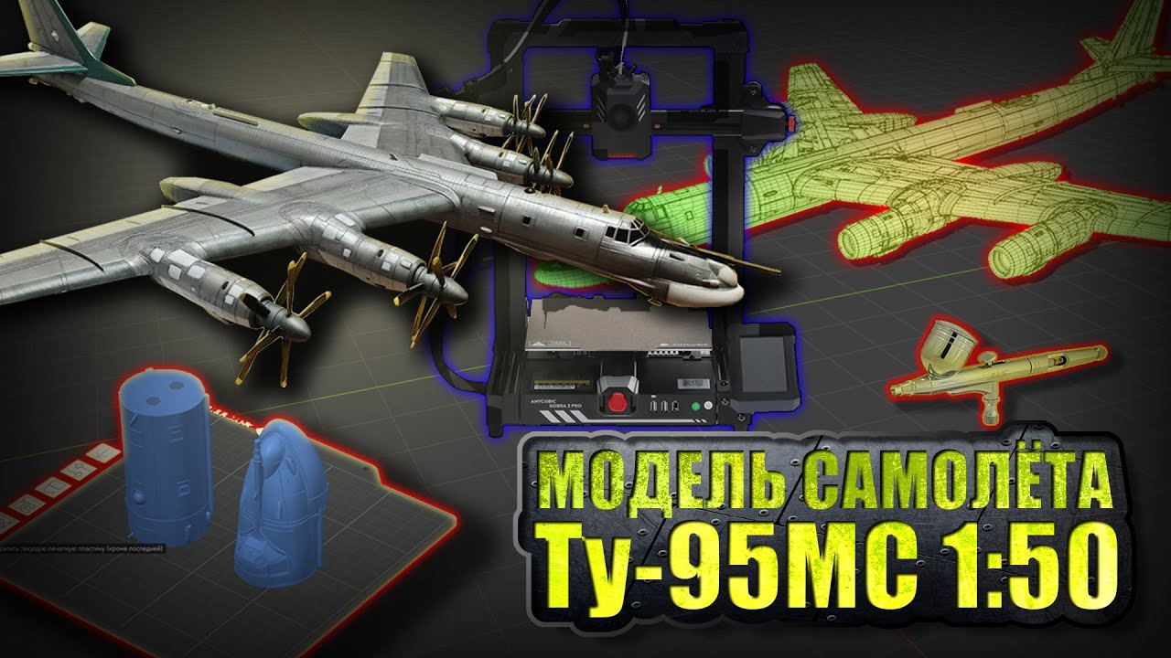 Модель самолёта Ту-95МС