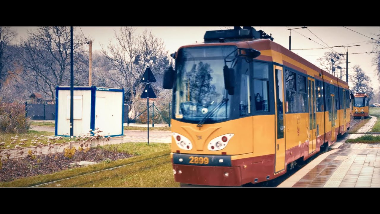 Poland, Łódź, tram 1 ride from Tymienieckiego to Strykowska Doły