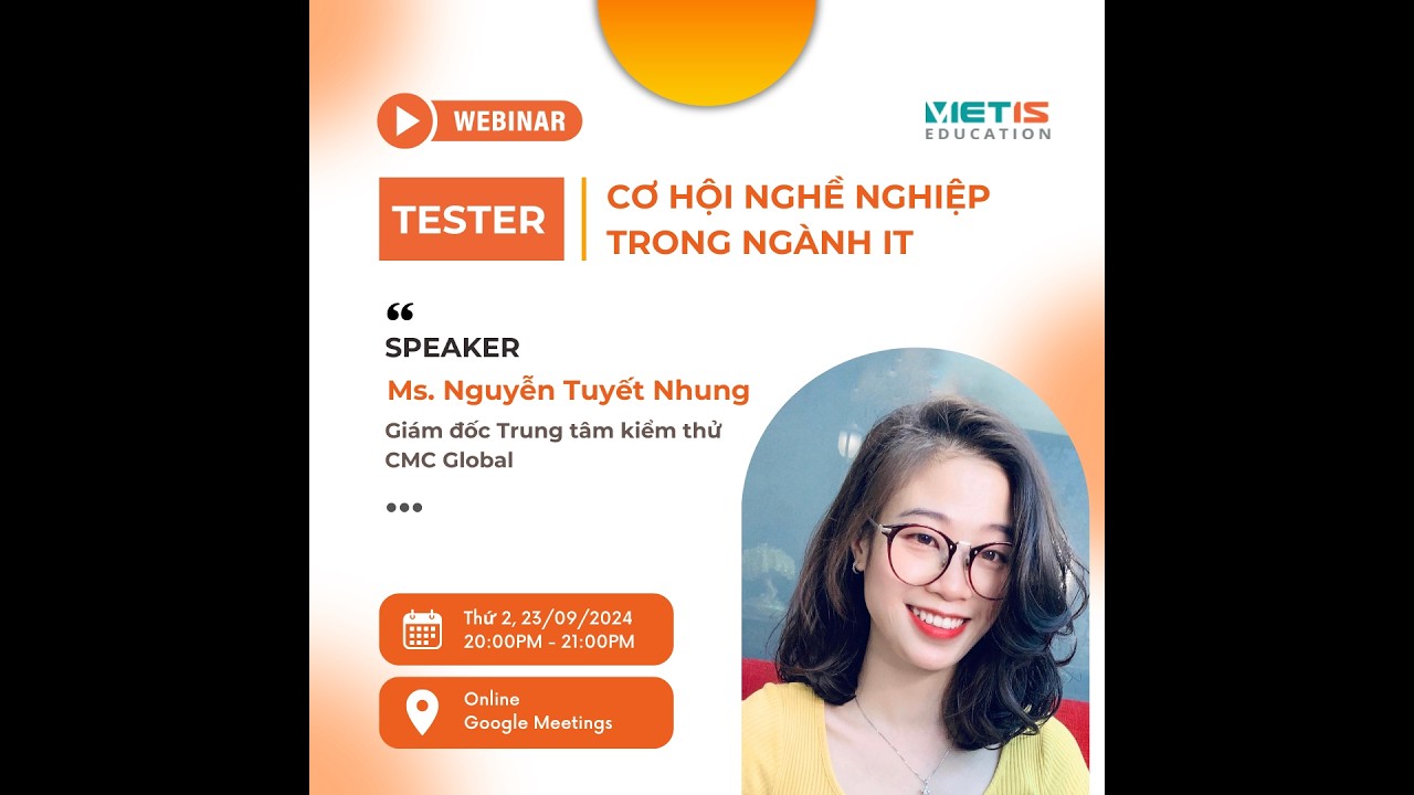 [Webinar] - Tester - Cơ hội nghề nghiệp trong ngành IT