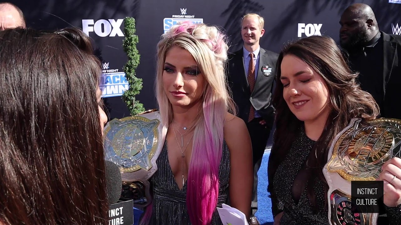 Alexa Bliss & Nikki Cross Interview - WWE Smackdown 20th Anniversary Blue Carpet