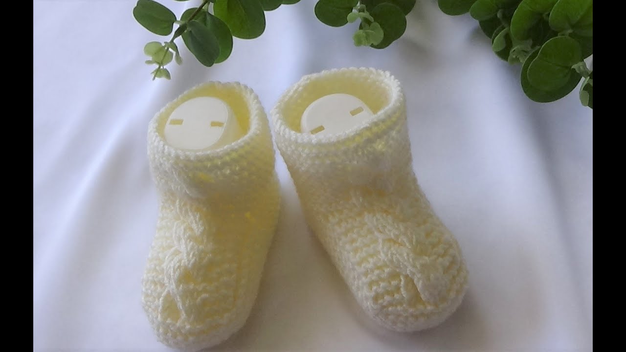 آموزش بافت پاپوش نوزادی مدل پیچ - Knit baby booties