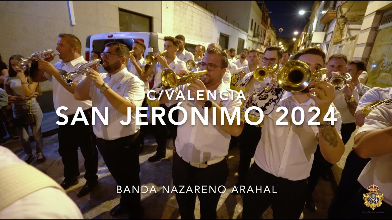 4K | SAN JERÓNIMO SEVILLA 2024 | C/VALENCIA [Banda Nazareno Arahal]