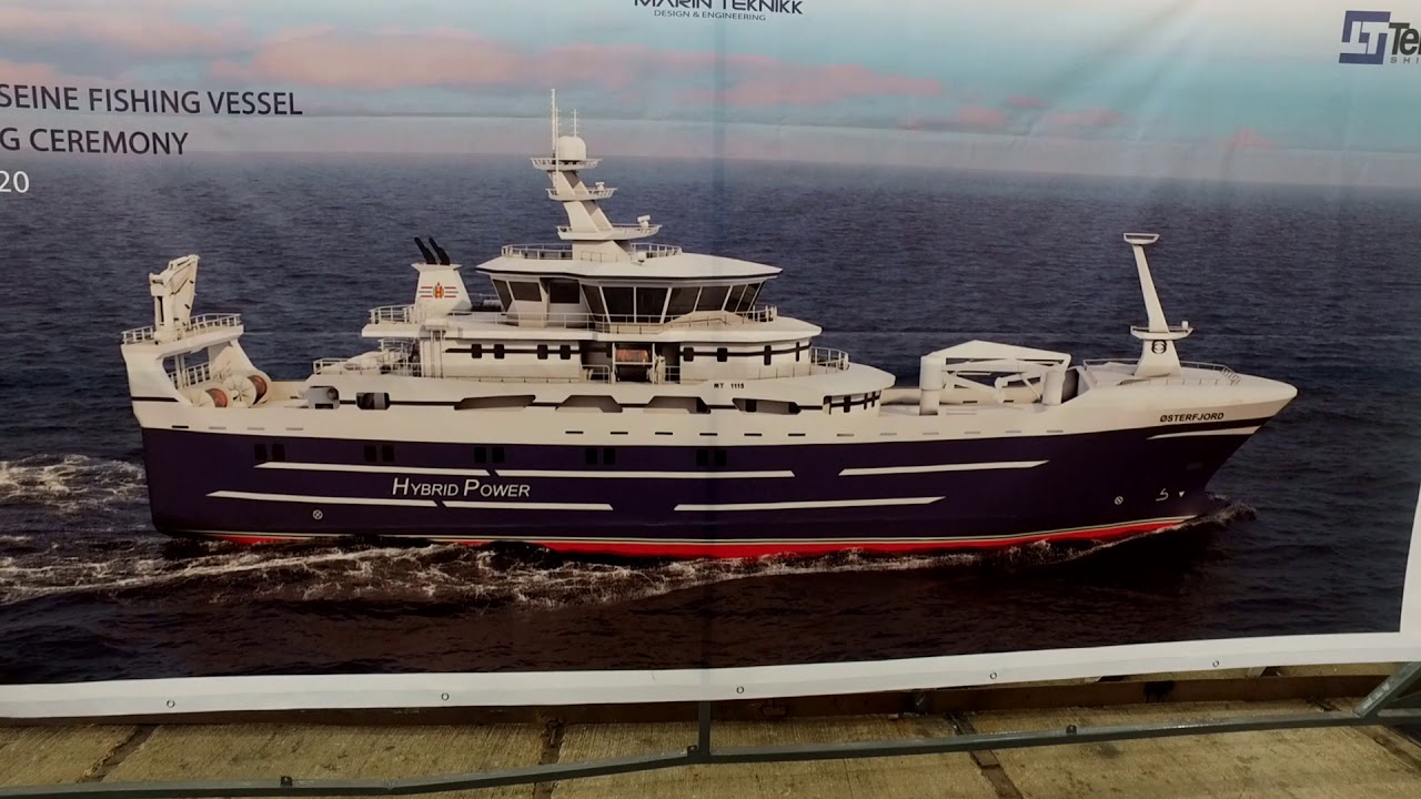 NB1098 - Steel Cutting Ceremony of Danish Seiner Factory Longliner built for  Osterfjord AS.