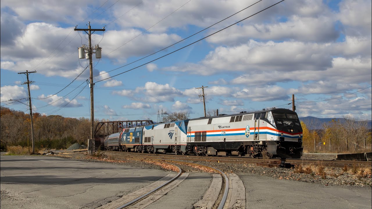 Fall Amtrak Trains on the Upper Hudson Line ft. Triple Header and NYC Cars - 10/27/24