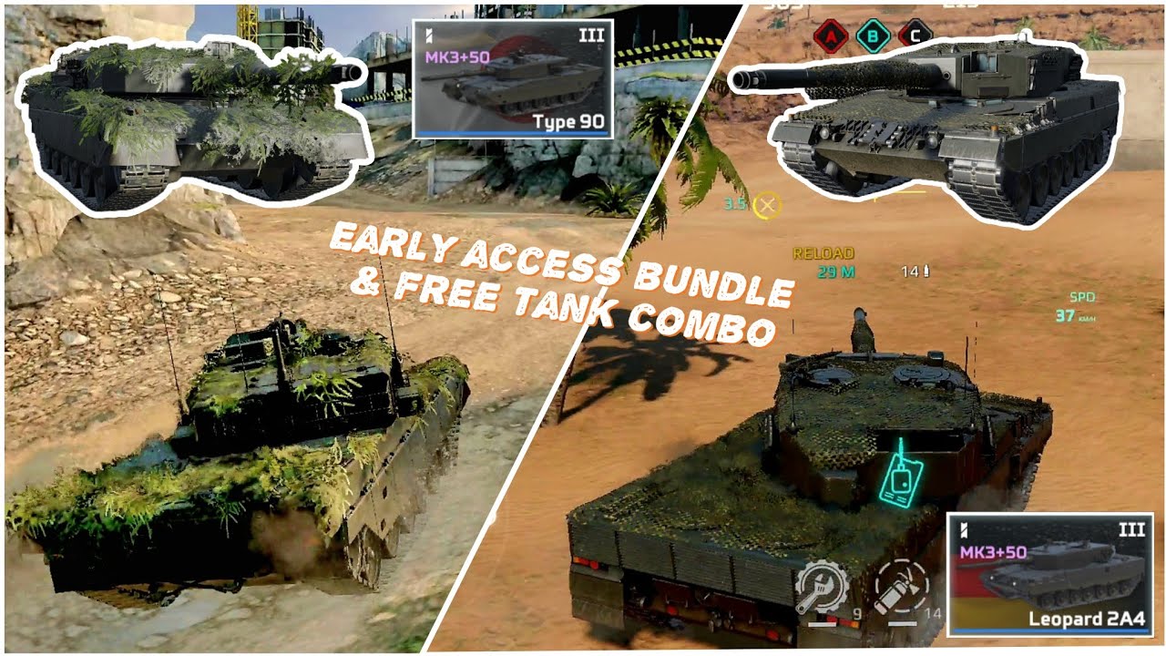 MWT Tank Battles Type 90 & Leopard 2A4 combo gameplay (tier III)