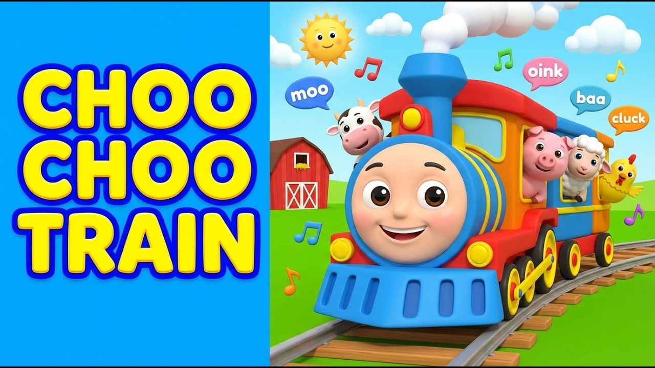 Choo Choo Train with Farm Animals 🚂🐮 | Animal Sounds Song for Kids | Sing Along & Learn with Friends