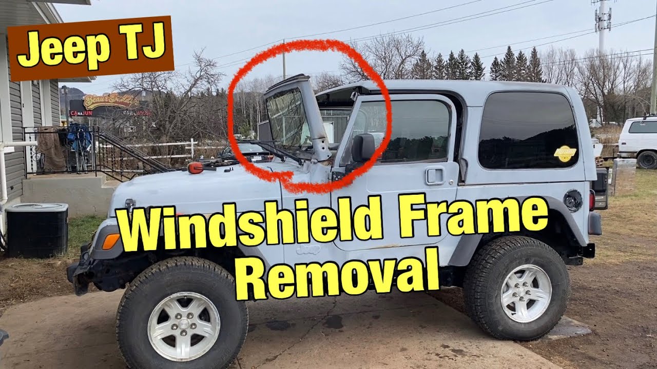Jeep TJ windshield frame removal. (How to remove a Jeep TJ windshield frame)
