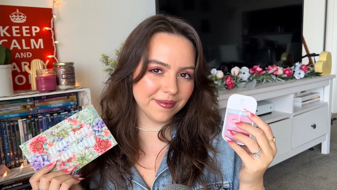ASMR March Favorites 🌷 | Beauty, Wellness, and Makeup Items | Tapping, Scratching, Whispering 😌
