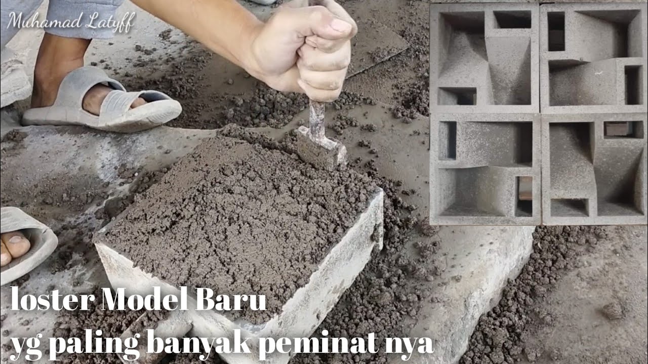 loster rumah minimalis moderen, satu cetakan bisa dua motif.