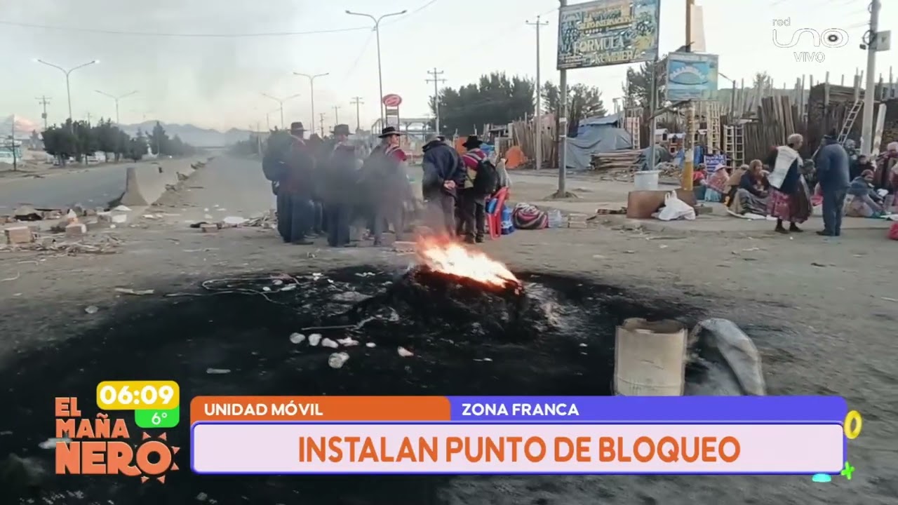 INSTALAN PUNTOS DE BLOQUEO EN LA PAZ