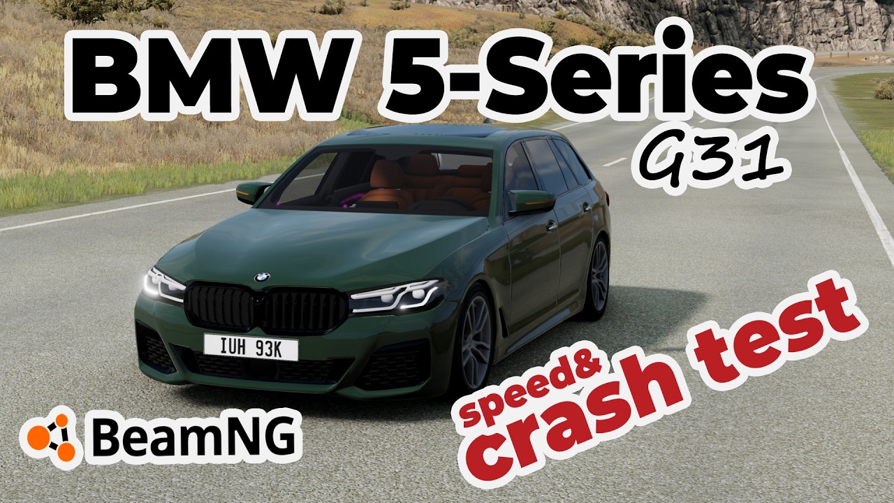 BeamNG BMW 5 Series G31 Mod Crash Test