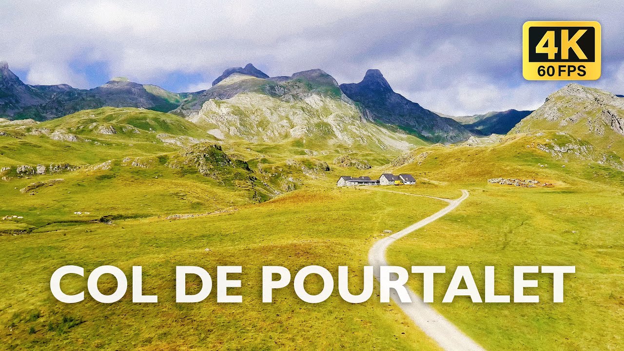 Полёт над COL DE POURTALET, Пиренеи (4K) Portalet d'Aneu, Couloir de l'Araille. Chill House Mix