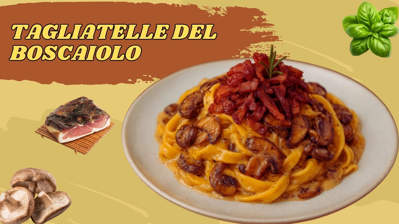 TAGLIATELLE del BOSCAIOLO - Un PIATTO RUSTICO e super CREMOSO dal gusto UNICO