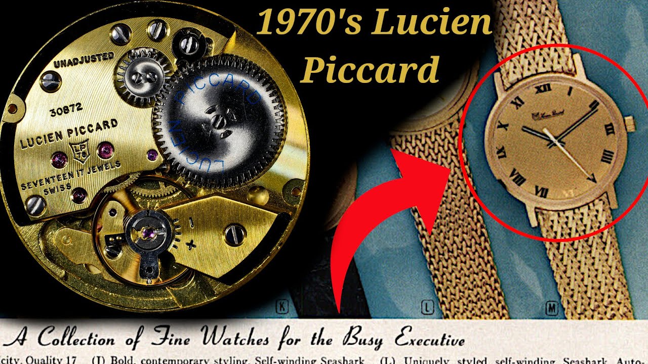 Stylish And Sleek : 1970's Lucien Piccard Dress Watch Serviced