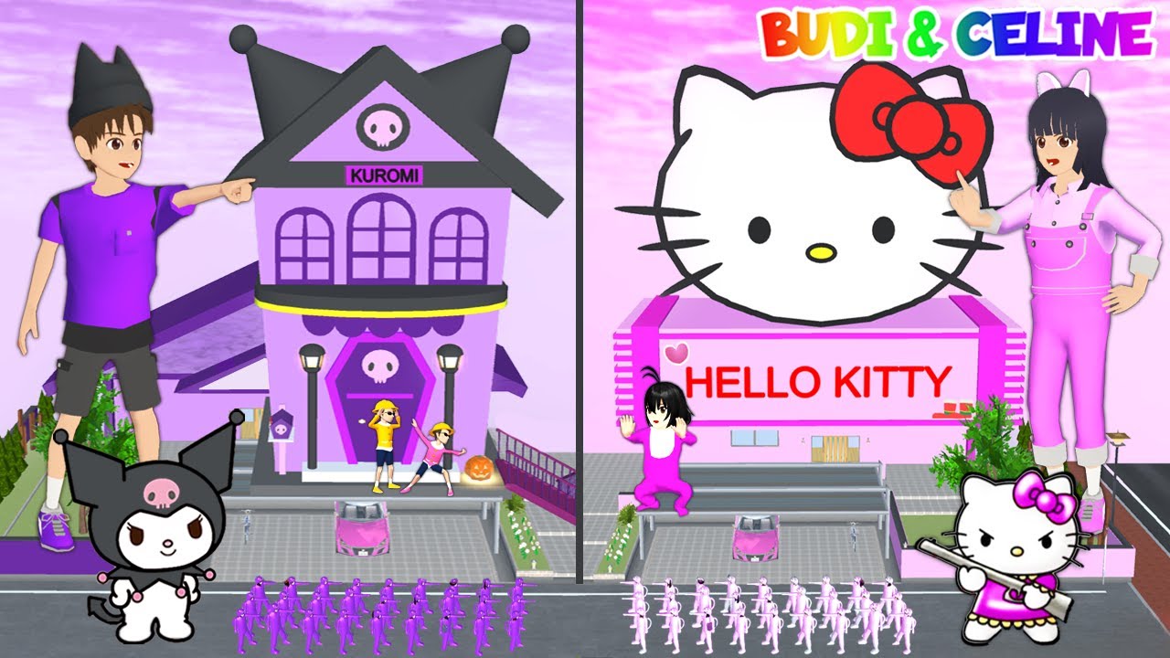 Yuta VS Mio Sang Petualang Kumpul Pasukan Sesuai Warna Markas Istana Sanrio Kuromi dan Hello Kitty