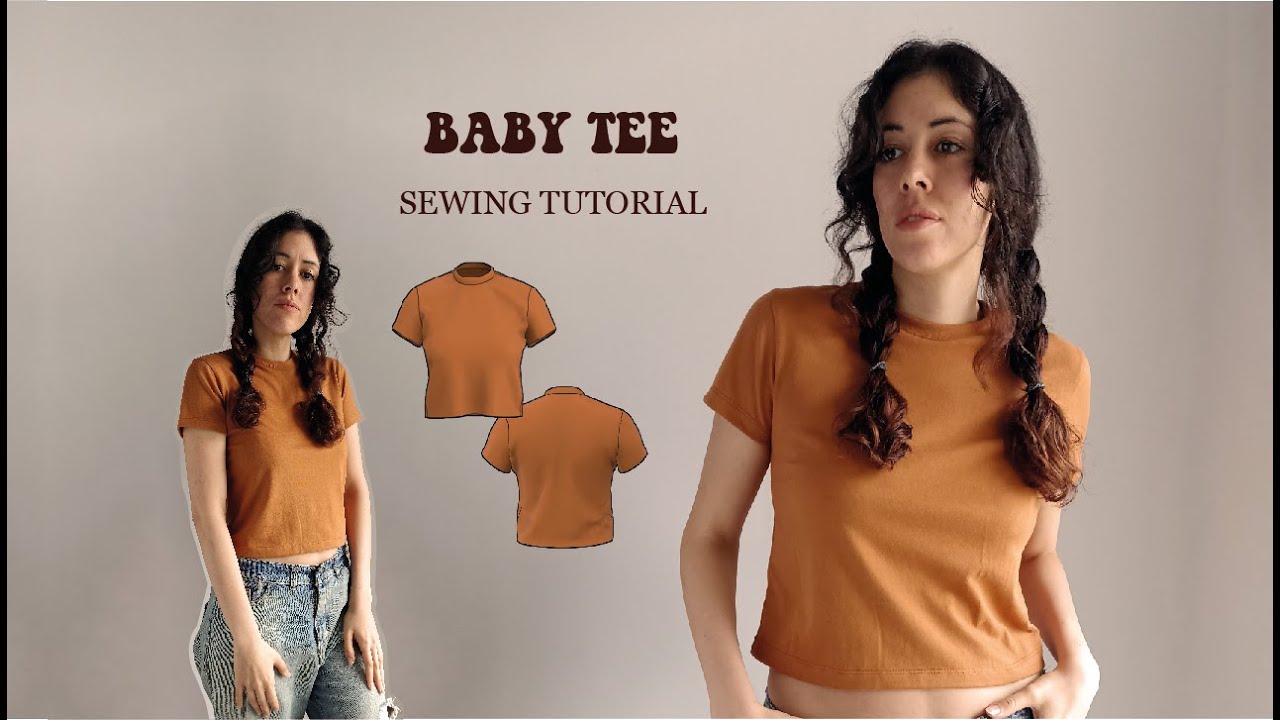 DIY baby tee - How to sew a baby tee - t-shirt sewing tutorial + sewing patterns - easy step by step