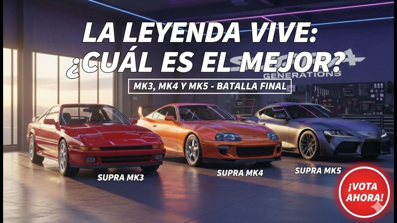 Toyota Supra MK3 vs MK4 vs MK5 – ¿Cuál es más rápido? (0-100 km/h)