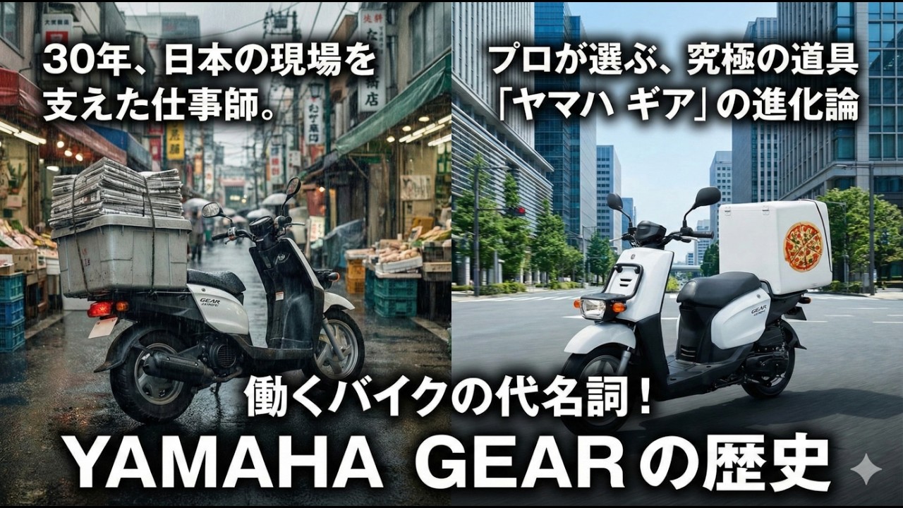 ヤマハ・GEAR（ギア）の物語：派手さはない、だが誰よりも現場を知っている。それは“ギア”という名に刻まれた、究極の機能美だった。配達のための設計