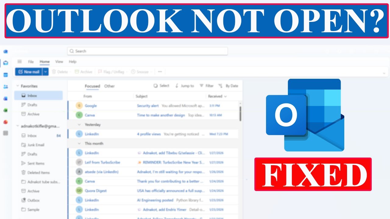 How to Fix Outlook Not Opening (2026 Update) | 100% Working Fix