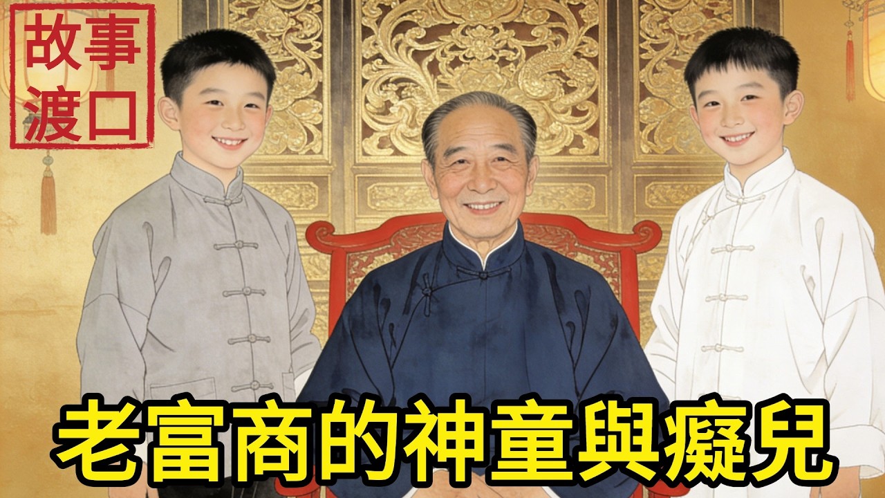 富商老來得子一對雙胞胎，一個神童一個癡兒，全家都對哥哥好，處處嫌棄弟弟，傻子一句話卻救了全家！#民間故事#善有善報#爲人處世#故事分享