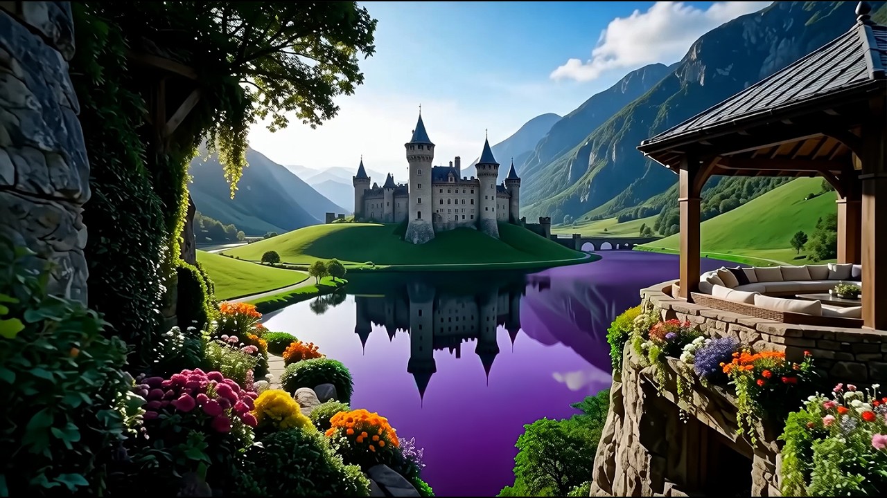 Positive Energy 🌿 Medieval Lakeside Retreat 🎶 Gentle Relaxing Rhythms