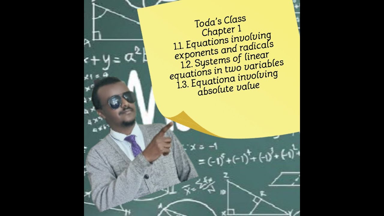Remedial Mathematics Chapter 1 System of linear equations in two variables