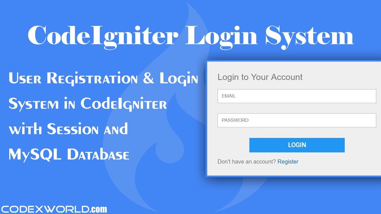 User Registration and Login System in CodeIgniter