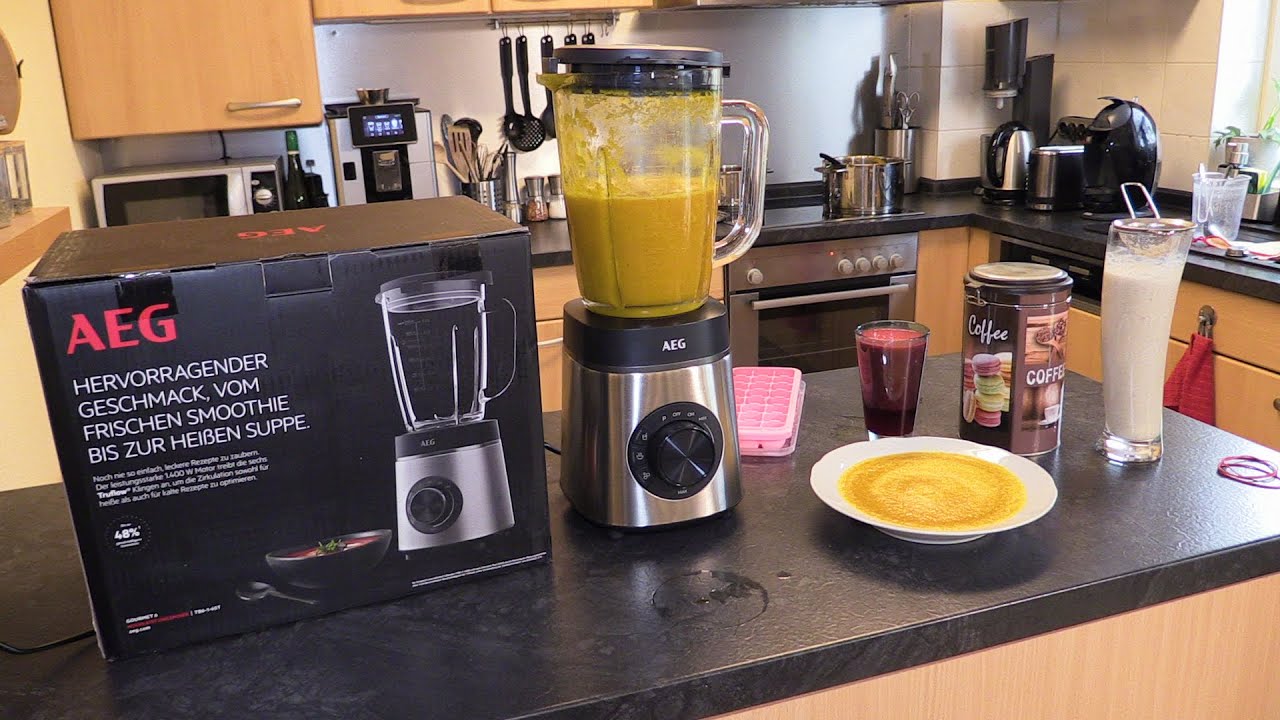 AEG Standmixer Gourmet 6  / AEG TB6-1-6ST Standmixer 1.400 Watt mit Glaskrug - TEST