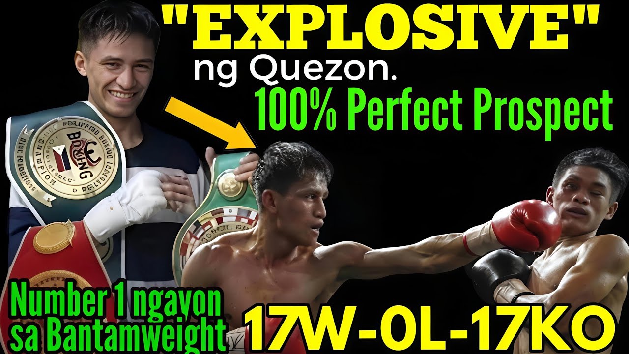 BANTAMWEIGHT PROSPECT PAMBATO NG QUEZON ISANG WBC,PBF at WBA CHAMPION!