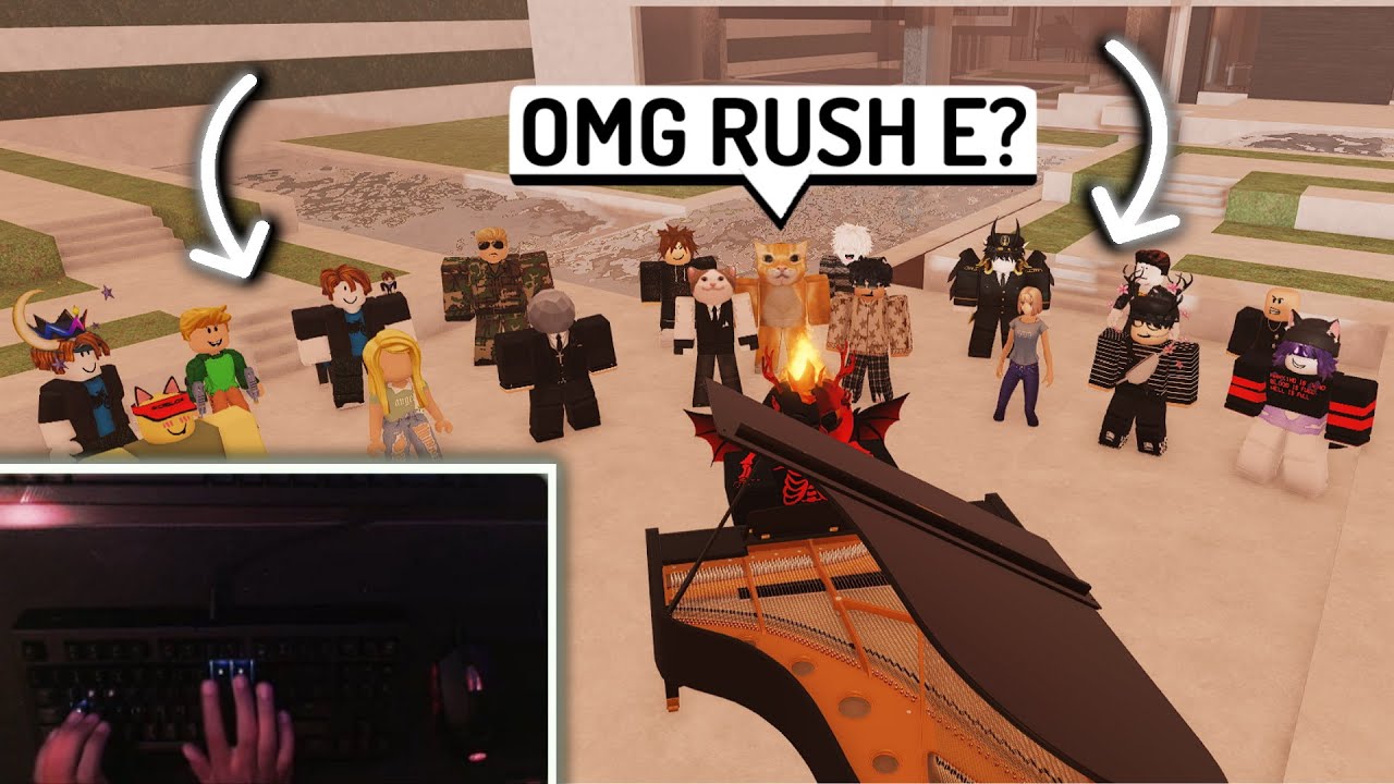 Playing RUSH E on ROBLOX PIANO for Subscribers!