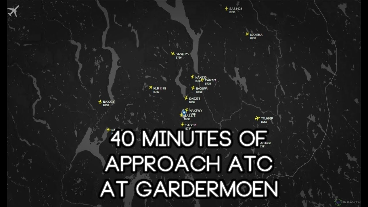 40 Minutes of Approach ATC w/Radar - Oslo, Gardermoen, ENGM