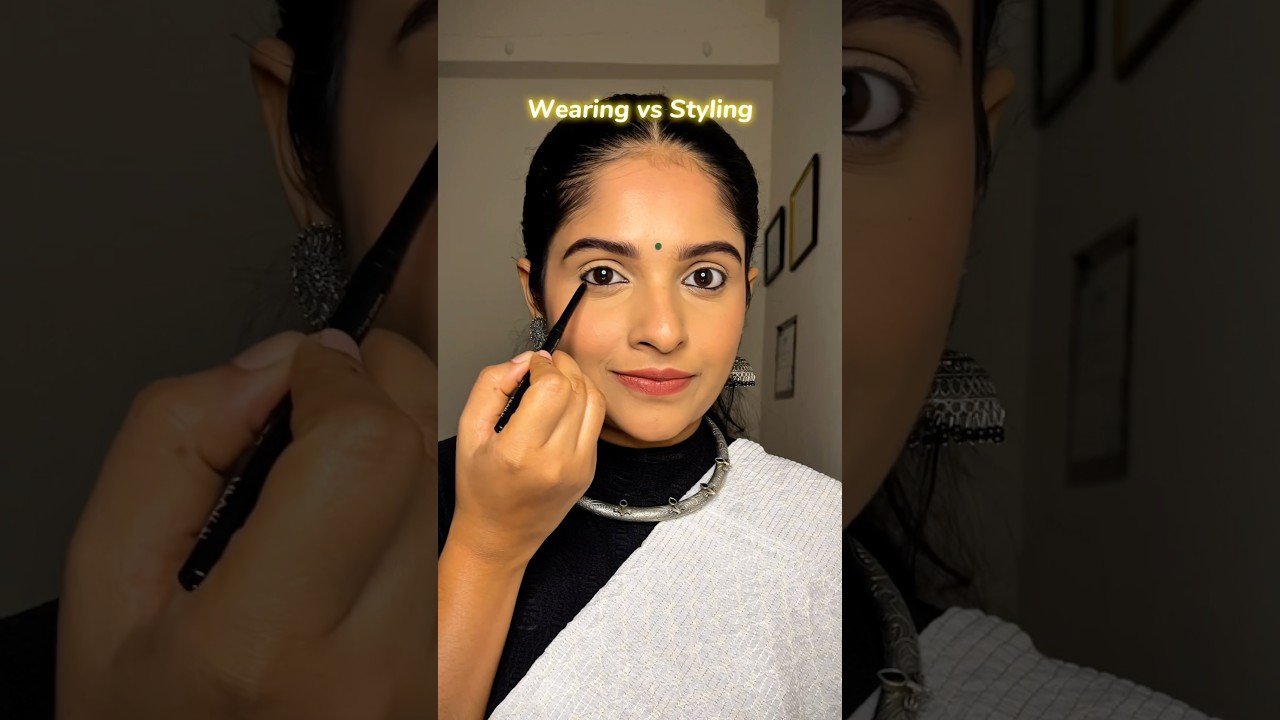 Which one?? #wearingvsstyling #makeup #eyeliner #shorts #trending